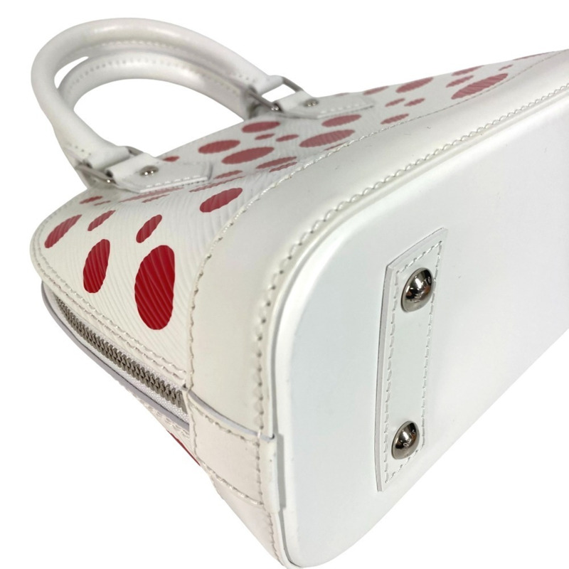 路易威登 M21712 Epi 皮革 LV×YK 草間彌生 Alma BB 兩用包,肩背/斜挎包,皮革,女士,白色,近全新-2