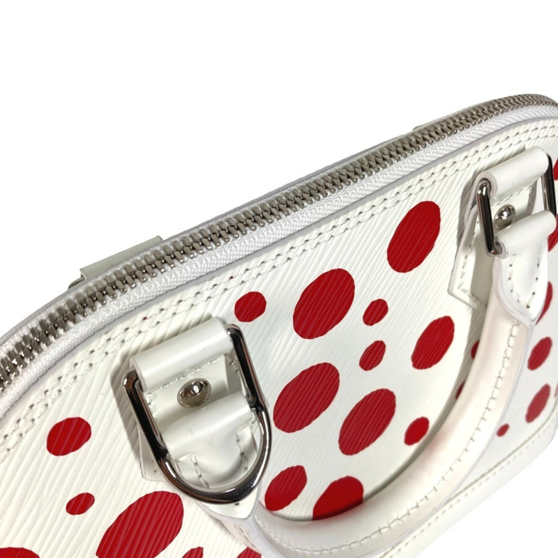 路易威登 M21712 Epi 皮革 LV×YK 草間彌生 Alma BB 兩用包,肩背/斜挎包,皮革,女士,白色,近全新-8