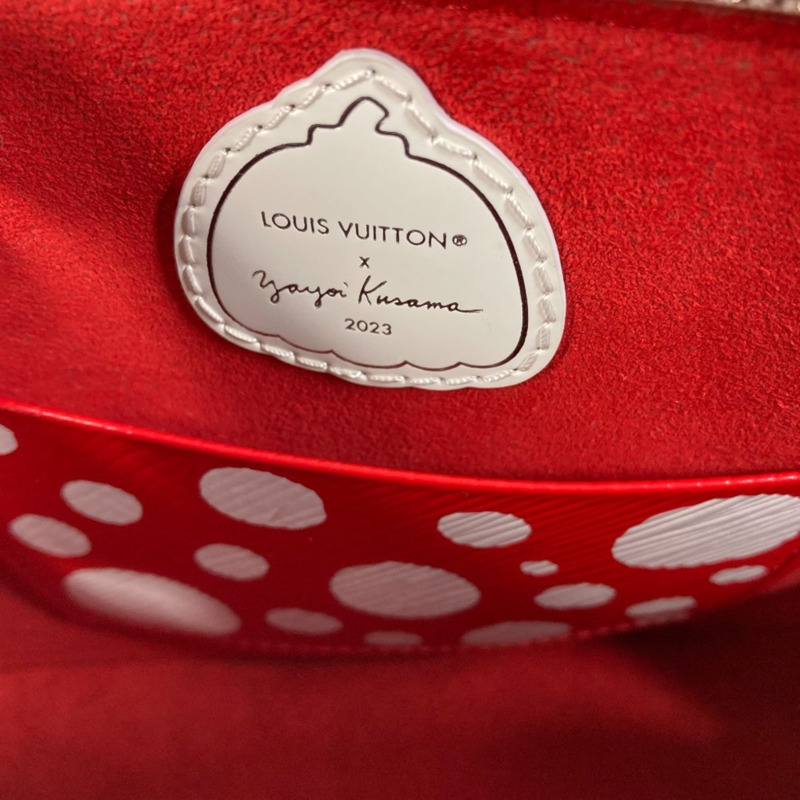 路易威登 M21712 Epi 皮革 LV×YK 草間彌生 Alma BB 兩用包,肩背/斜挎包,皮革,女士,白色,近全新-10