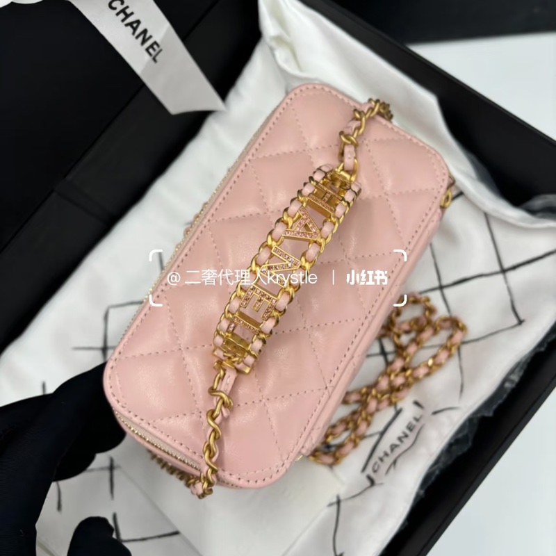 #芯片款 #99新閒置 香奈兒24c盒子包櫻花粉 仙女必備🌸-5