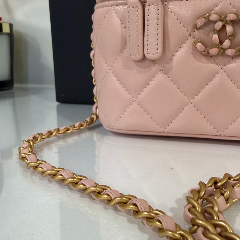 #芯片款 #99新閒置 香奈兒24c盒子包櫻花粉 仙女必備🌸-19