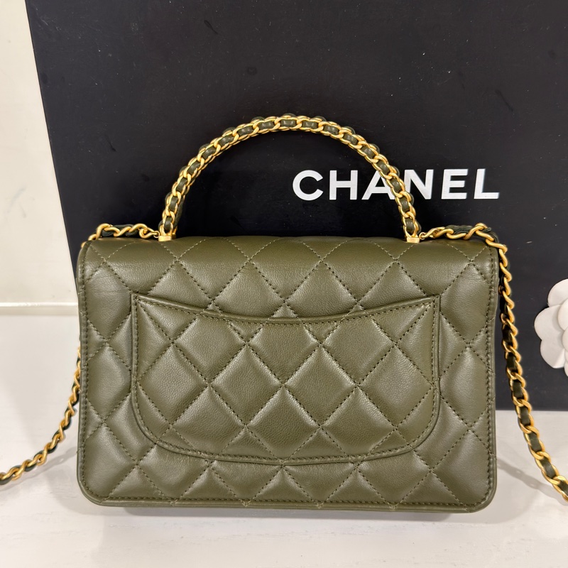 #芯片款 #年末甩貨🀄️超甜 香奈兒手錶woc深綠色金扣 #閒置帶膜-4