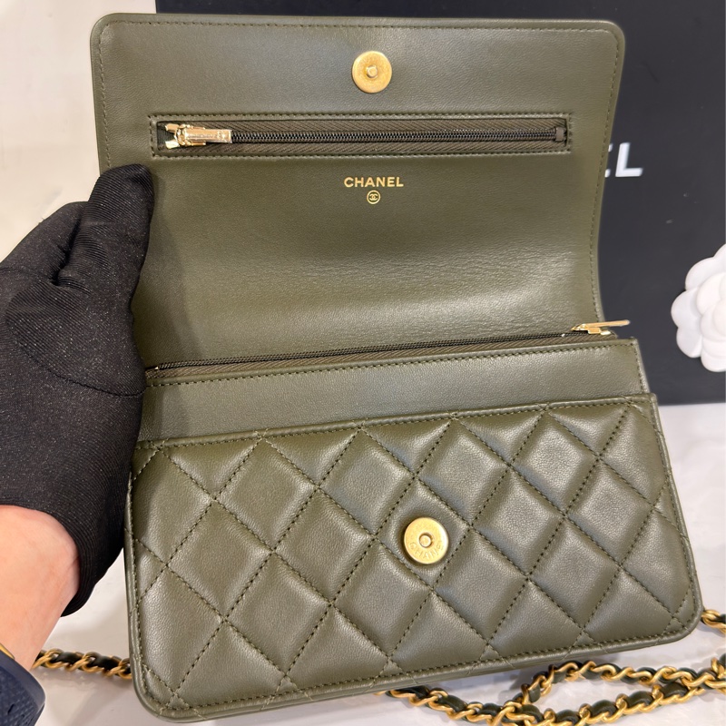 #芯片款 #年末甩貨🀄️超甜 香奈兒手錶woc深綠色金扣 #閒置帶膜-10