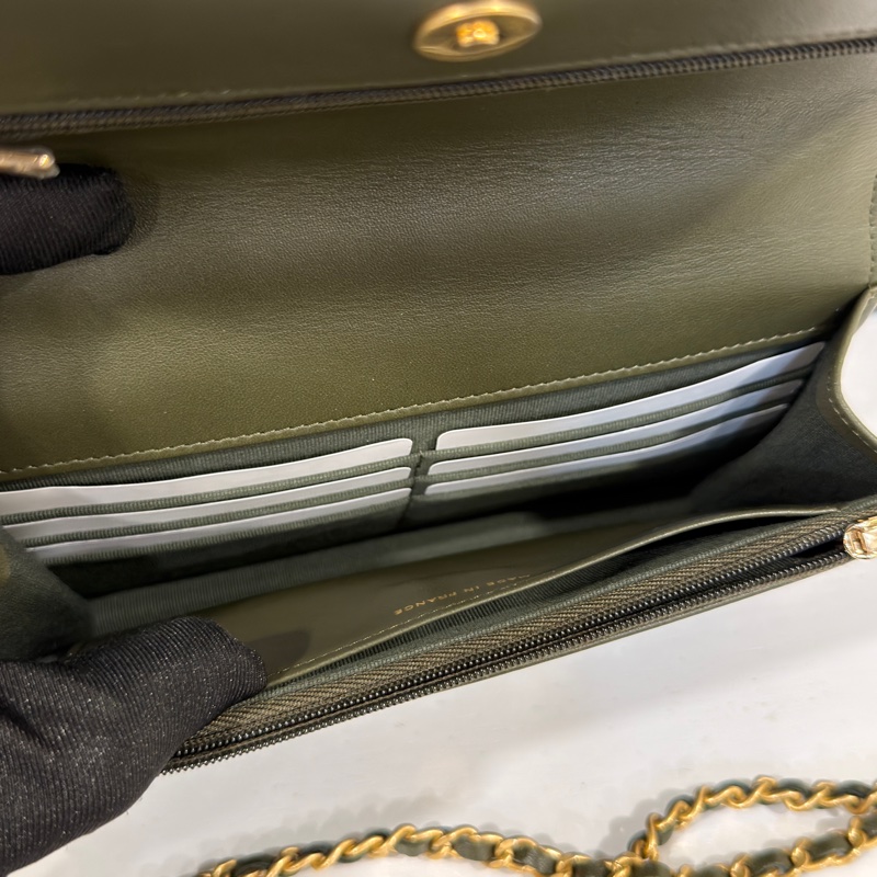 #芯片款 #年末甩貨🀄️超甜 香奈兒手錶woc深綠色金扣 #閒置帶膜-12