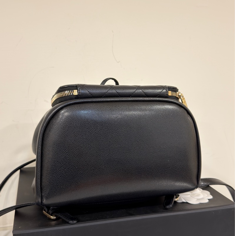 #專櫃20多萬斷貨 #芯片款 #荔枝皮 香奈兒黑金affinity後背包 JENNIE同款-19