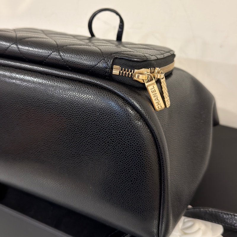 #專櫃20多萬斷貨 #芯片款 #荔枝皮 香奈兒黑金affinity後背包 JENNIE同款-21