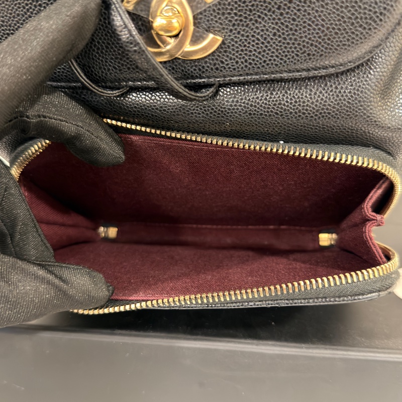 #專櫃20多萬斷貨 #芯片款 #荔枝皮 香奈兒黑金affinity後背包 JENNIE同款-28