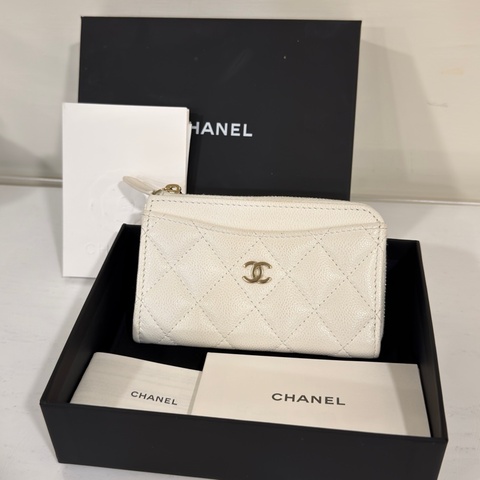 #荔枝皮 #芯片款 #大全配🉑送禮 香奈兒白金拉鍊零錢包卡夾