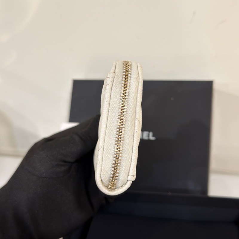 #荔枝皮 #芯片款 #大全配🉑送禮 香奈兒白金拉鍊零錢包卡夾-1