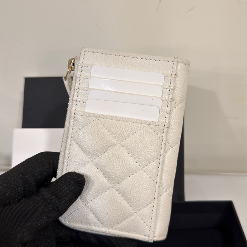 #荔枝皮 #芯片款 #大全配🉑送禮 香奈兒白金拉鍊零錢包卡夾-3