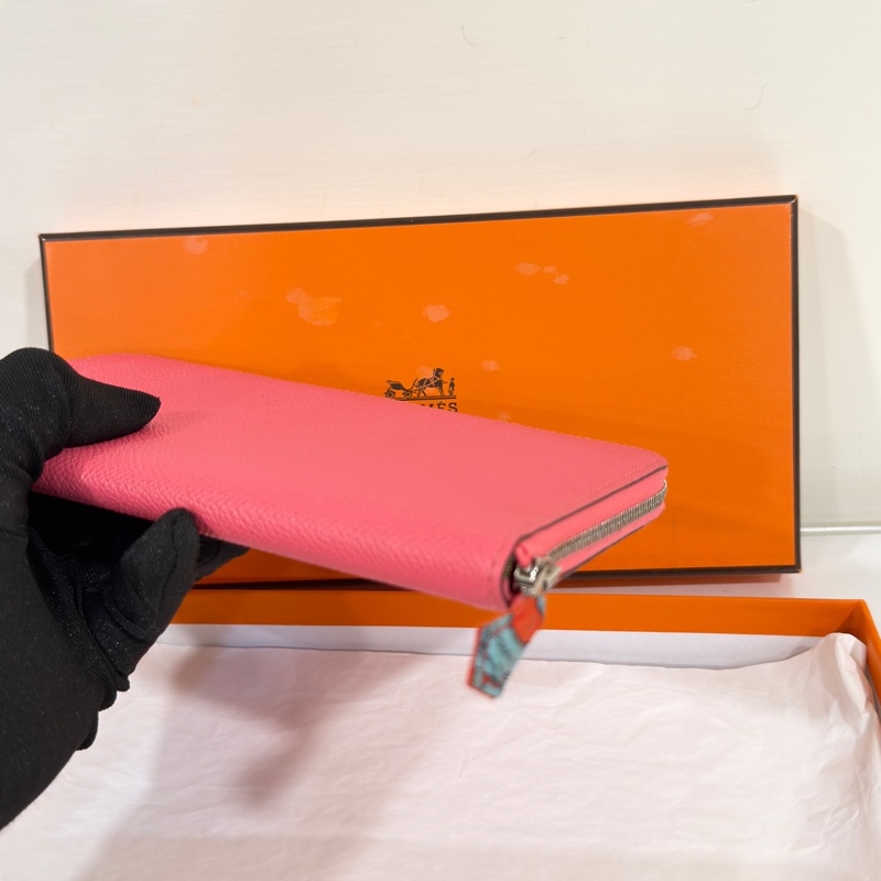#過年必備🧨 #閒置美包 愛馬仕絲巾拉鏈長夾U刻 #大紅大紫-4