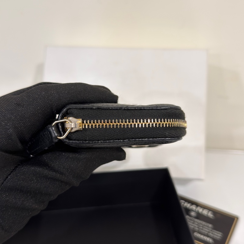 #全網最甜💰 #荔枝皮 香奈兒黑金拉鍊零錢包-4