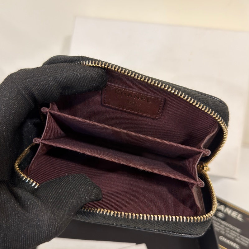 #全網最甜💰 #荔枝皮 香奈兒黑金拉鍊零錢包-6