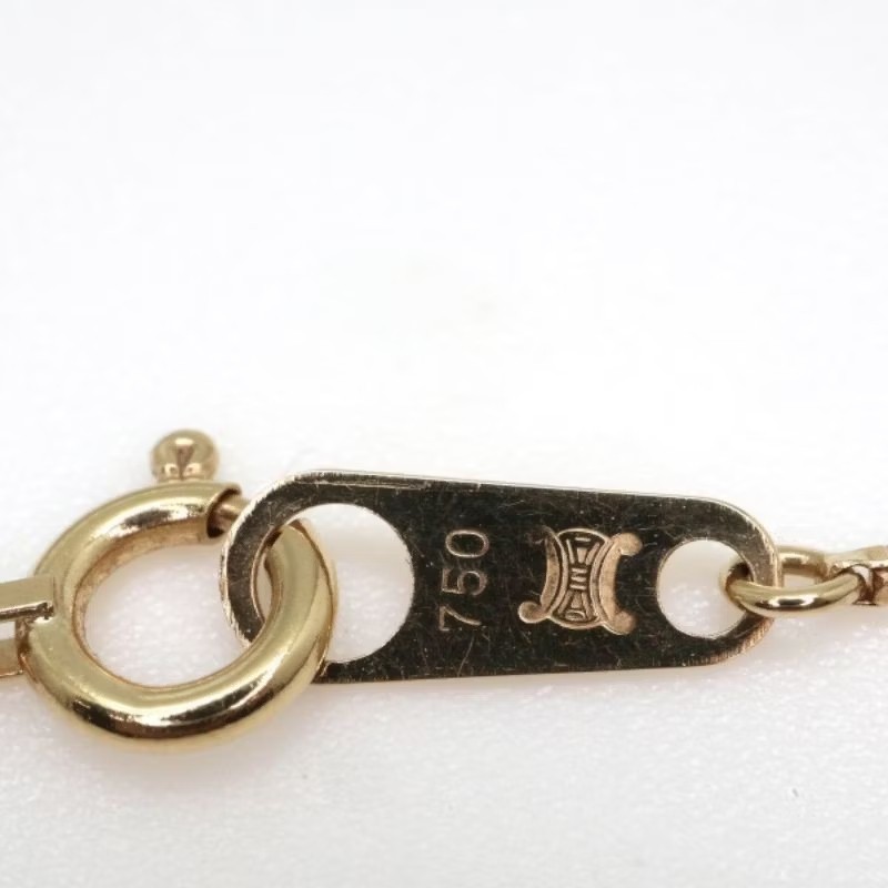 Old CELINE Vintage 18k金 天然鑽石吊墜 項鍊-6