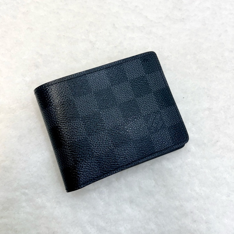 路易威登棋盤格男短夾LV黑棋盤格Slender對開短夾N63261-2