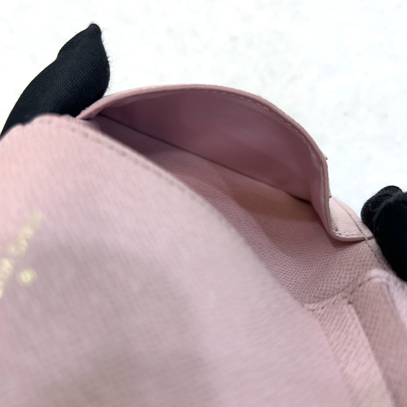 路易威登三折短夾LV原花拼芭蕾粉Victorine三折短夾M62360-8