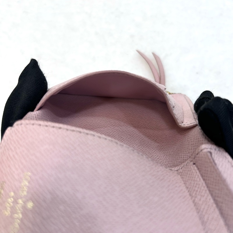 路易威登三折短夾LV原花拼芭蕾粉Victorine三折短夾M62360-9