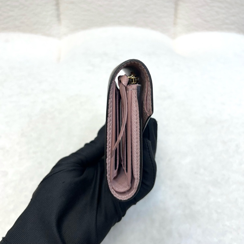 路易威登三折短夾LV原花拼芭蕾粉Victorine三折短夾M62360-10