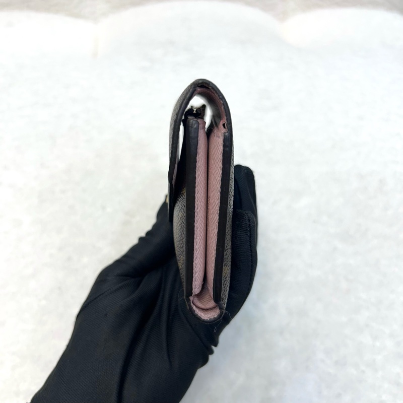 路易威登三折短夾LV原花拼芭蕾粉Victorine三折短夾M62360-11