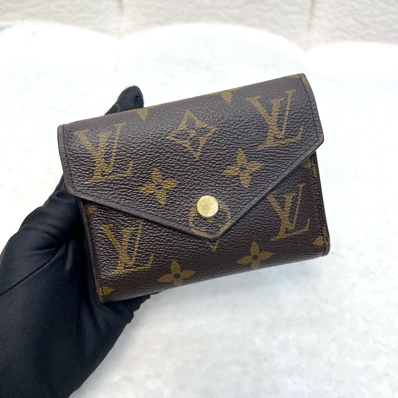 路易威登三折短夾LV原花拼芭蕾粉Victorine三折短夾M62360-15