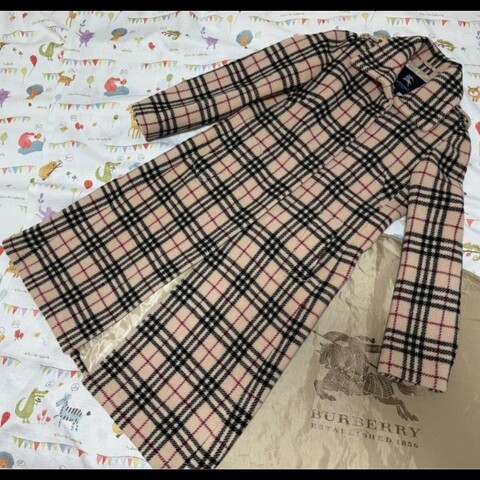 原價9萬8／近新品／Burberry時尚女神羊毛外套