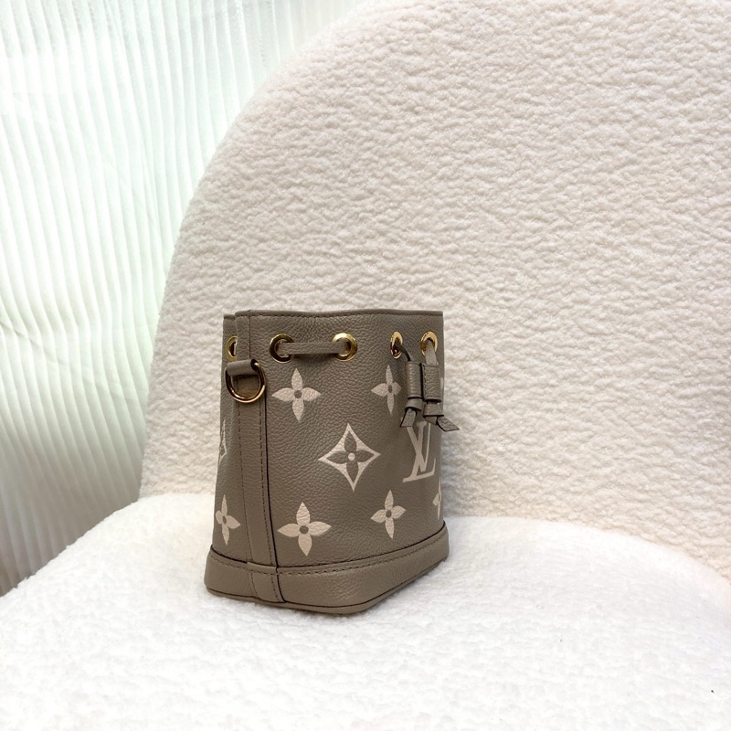 路易威登LV斑鳩灰牛皮壓紋Nano Noe水桶包M46291-2