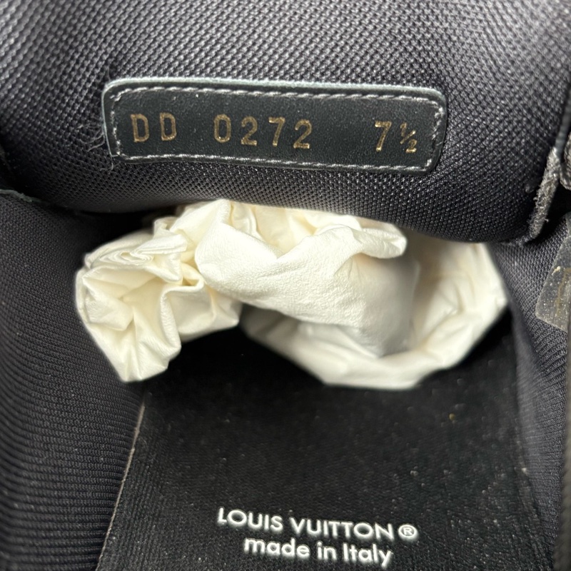 98新 lv路易威登 黑色拼麂皮trainer老花板鞋 7.5=41.5碼-9