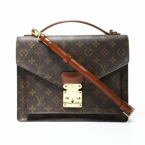 路易威登 Monceau Monogram 兩用單肩背包，棕色