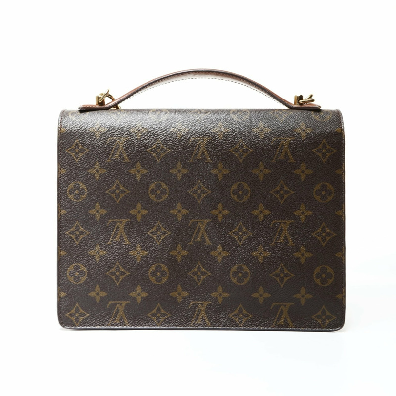 路易威登 Monceau Monogram 兩用單肩背包,棕色-1