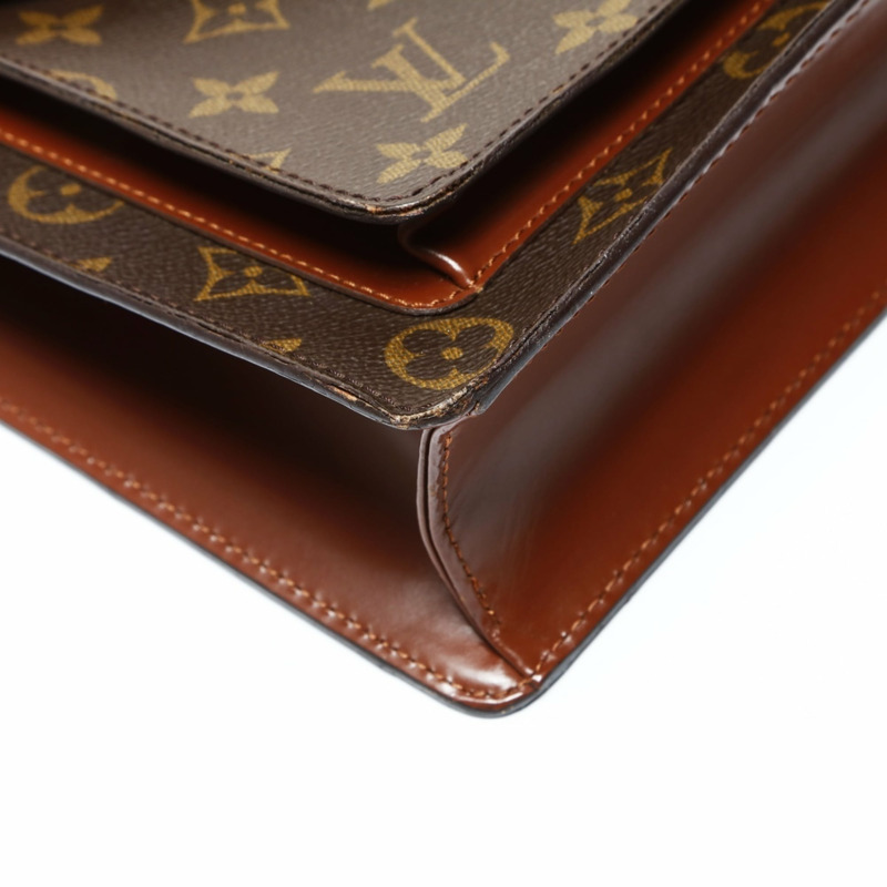 路易威登 Monceau Monogram 兩用單肩背包,棕色-4