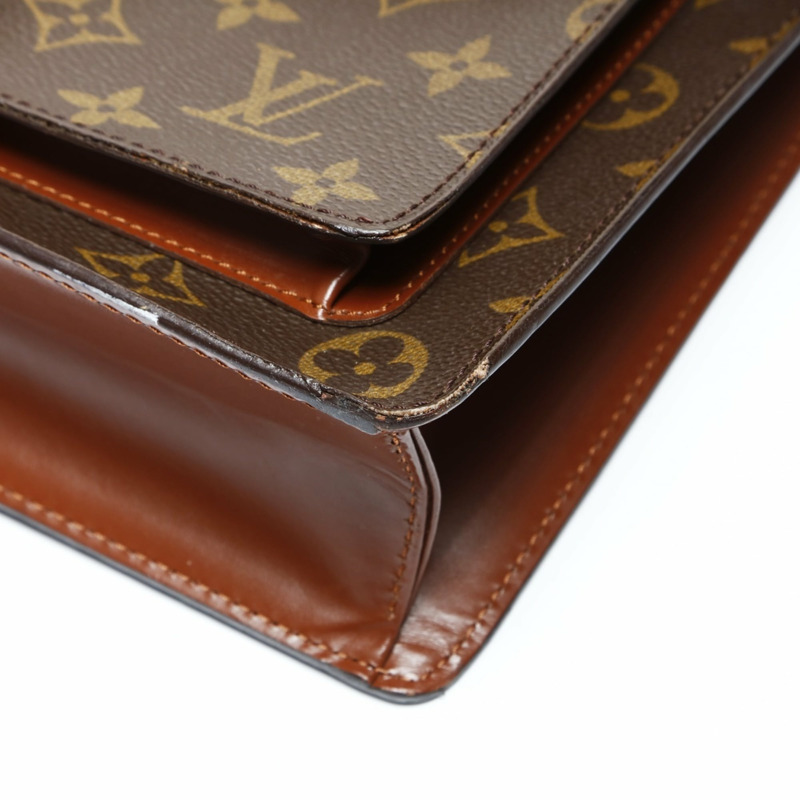 路易威登 Monceau Monogram 兩用單肩背包,棕色-5