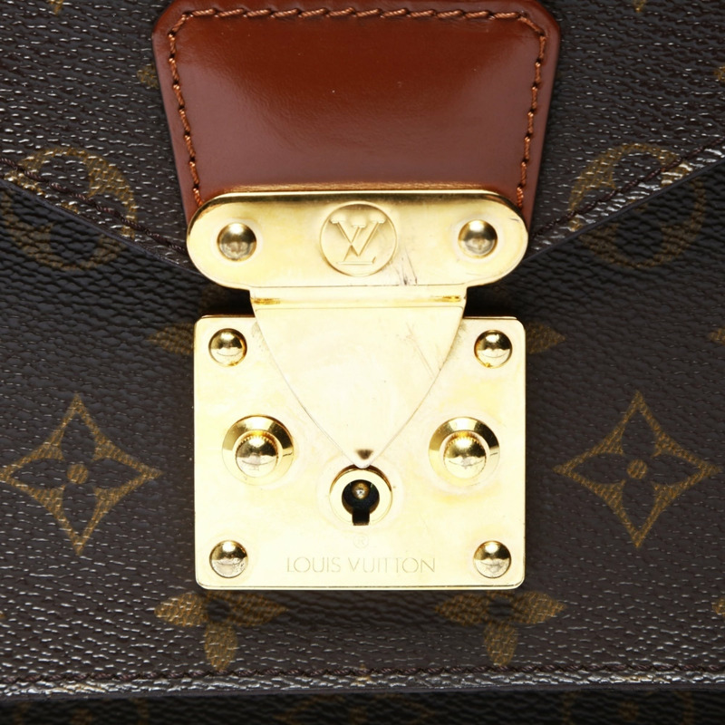 路易威登 Monceau Monogram 兩用單肩背包,棕色-7