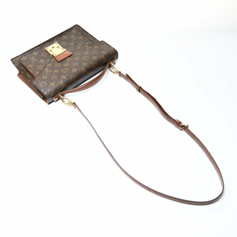 路易威登 Monceau Monogram 兩用單肩背包,棕色-8