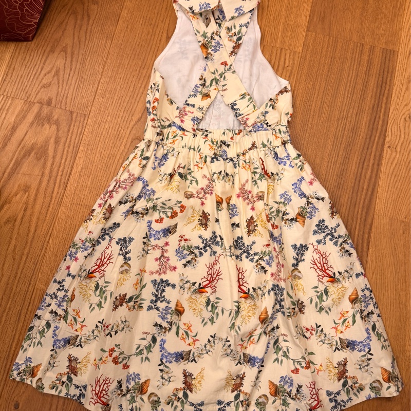 Burberry Kids 海洋風碎花無袖洋裝|8Y / 128cm|米色底 多彩印花|正品-2