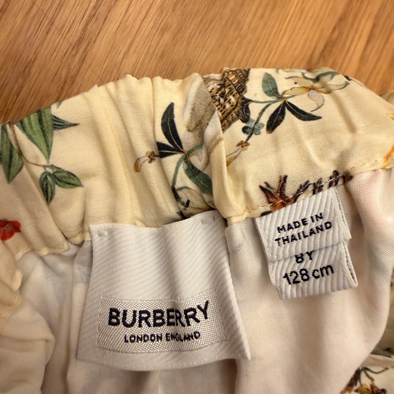 Burberry Kids 海洋風碎花無袖洋裝|8Y / 128cm|米色底 多彩印花|正品-3
