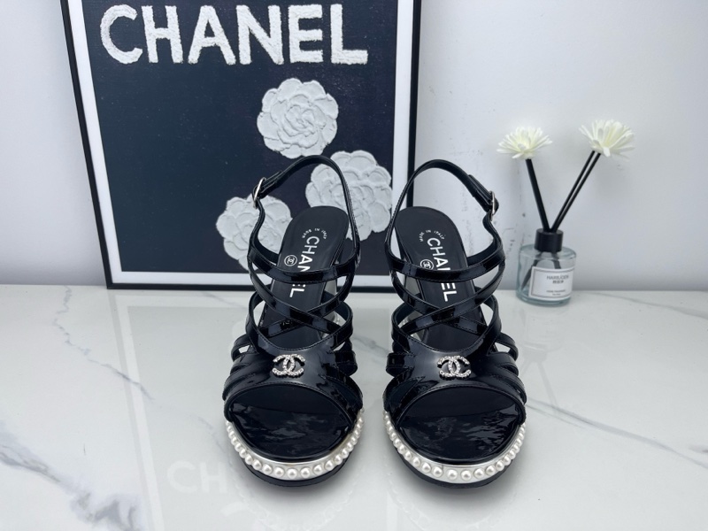 chanel香奈兒 珍珠坡跟鞋 37碼-1