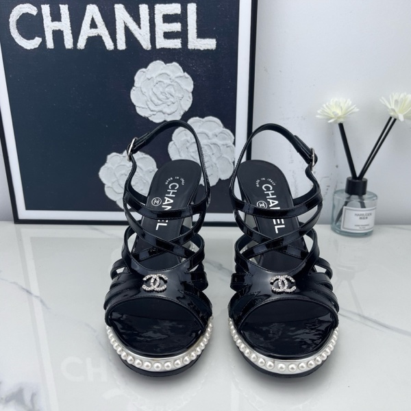 chanel香奈兒 珍珠坡跟鞋 37碼-6