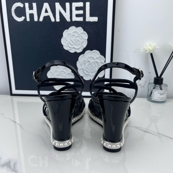 chanel香奈兒 珍珠坡跟鞋 37碼-7