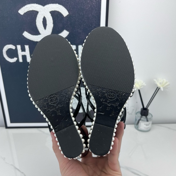chanel香奈兒 珍珠坡跟鞋 37碼-9
