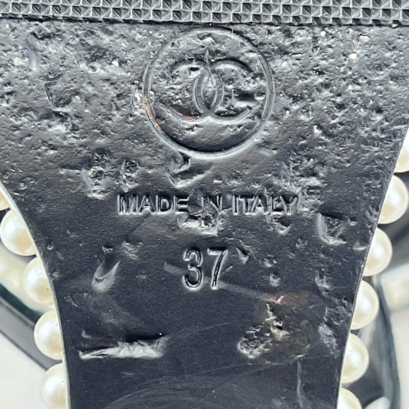 chanel香奈兒 珍珠坡跟鞋 37碼-10