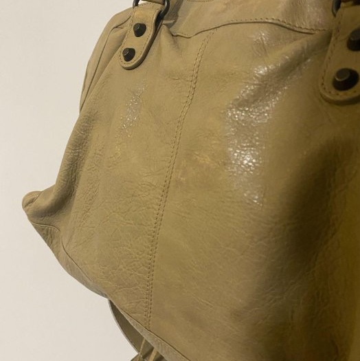 限時特價✅好裝 超美色 大款 日常 旅行包  巴黎世家 機車包 真品 容量大 Balenciaga 奶茶色 大地色 包美 好搭 容量有 經典包款-12