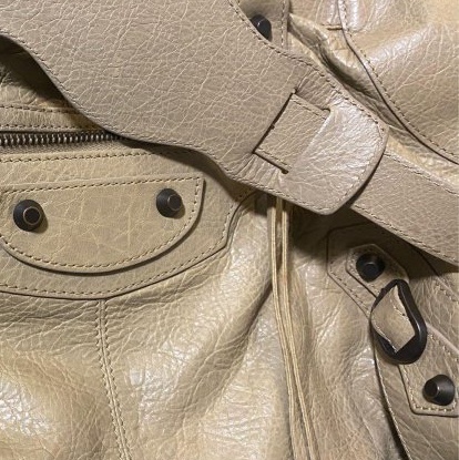 限時特價✅好裝 超美色 大款 日常 旅行包  巴黎世家 機車包 真品 容量大 Balenciaga 奶茶色 大地色 包美 好搭 容量有 經典包款-18
