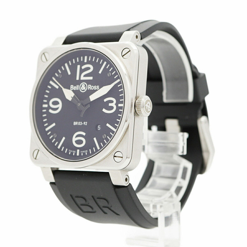 Bell & Ross Aviation BR03-92-S 黑色錶盤男士腕錶-1