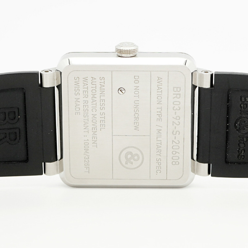 Bell & Ross Aviation BR03-92-S 黑色錶盤男士腕錶-4