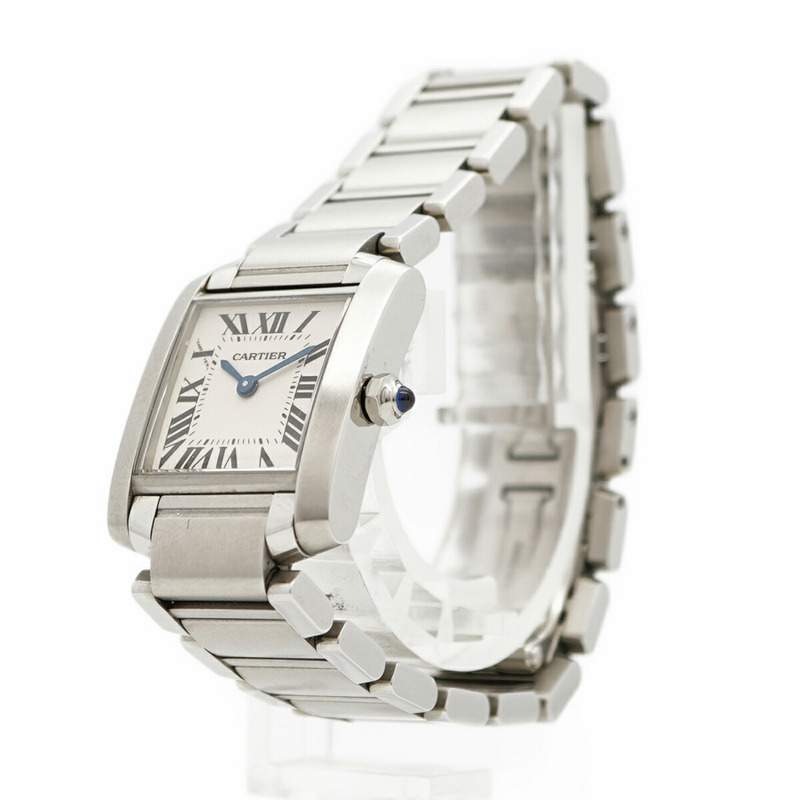 卡地亞 Tank Française SM W51008Q3 白色錶盤女錶-2