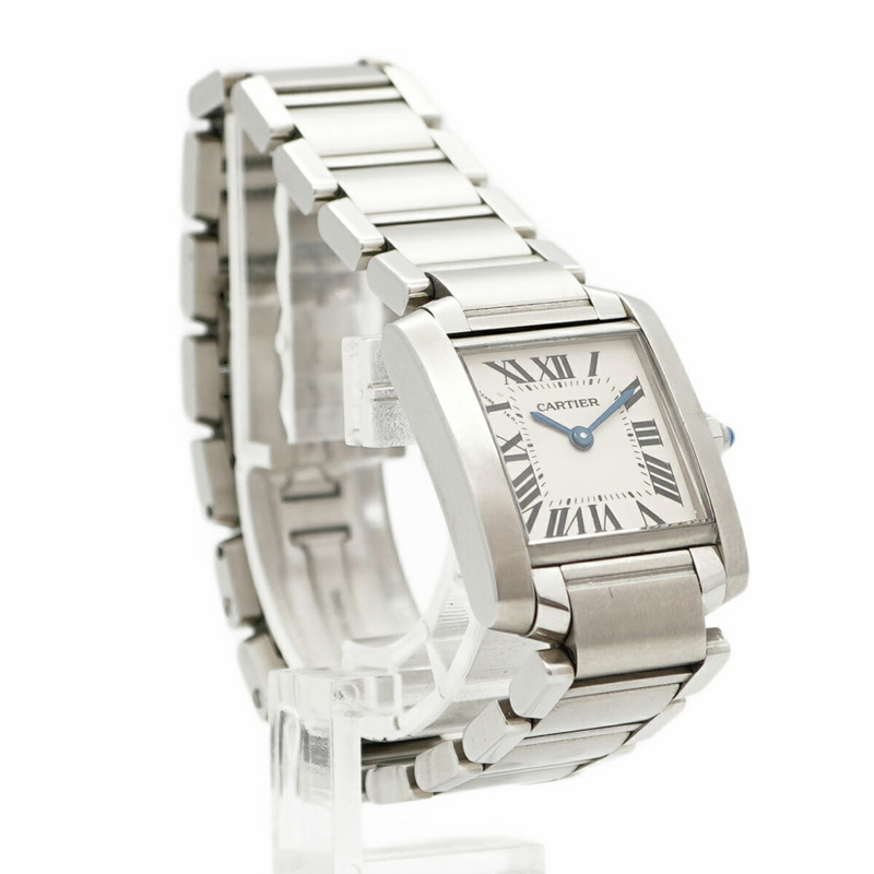 卡地亞 Tank Française SM W51008Q3 白色錶盤女錶-3
