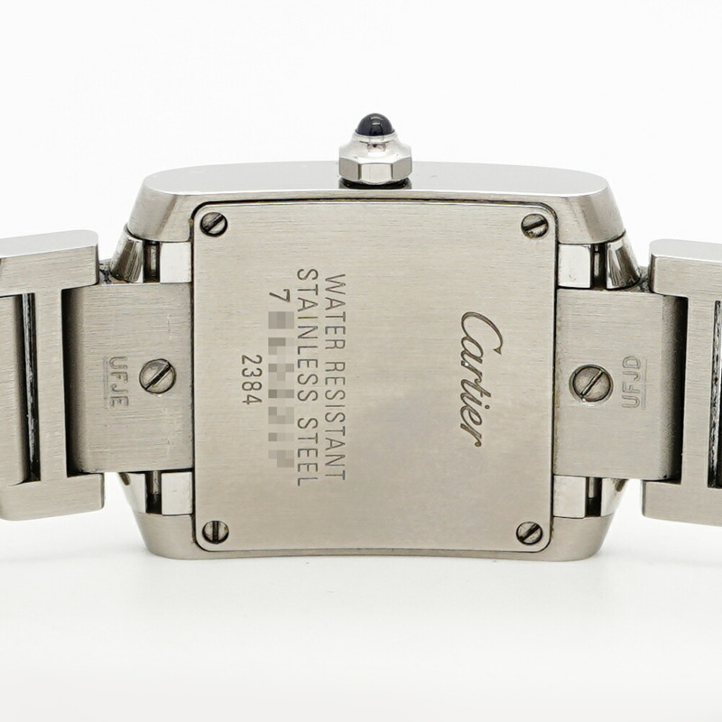 卡地亞 Tank Française SM W51008Q3 白色錶盤女錶-5