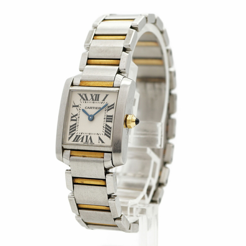 卡地亞 Tank Française SM 雙色腕錶 W51007Q4 白色錶盤 女士款-2