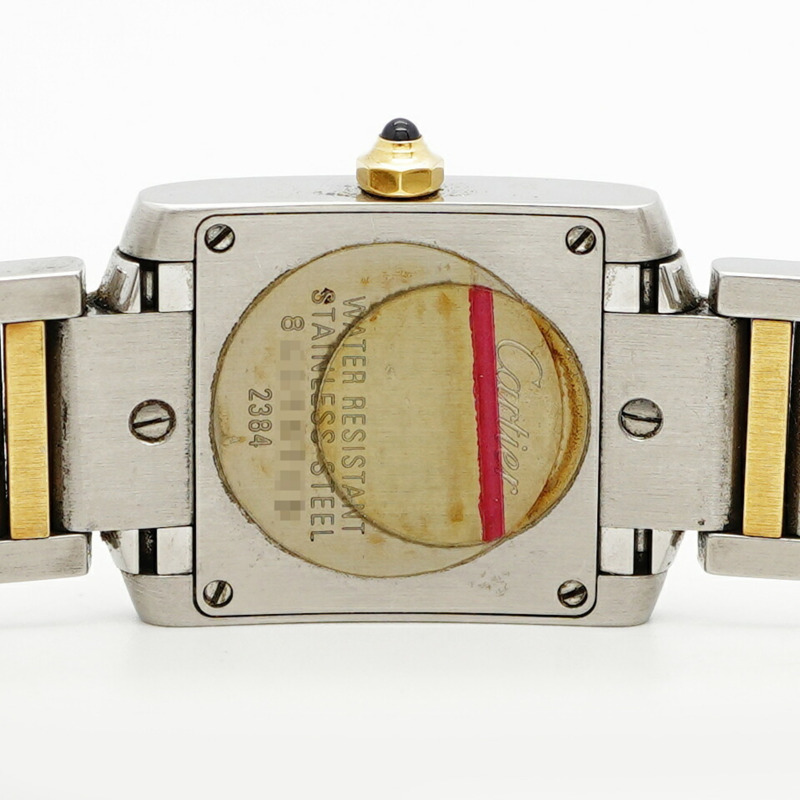 卡地亞 Tank Française SM 雙色腕錶 W51007Q4 白色錶盤 女士款-5