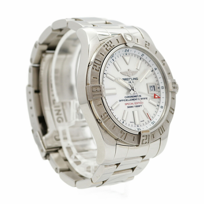 百年靈復仇者A32390白色錶盤男士腕錶-3